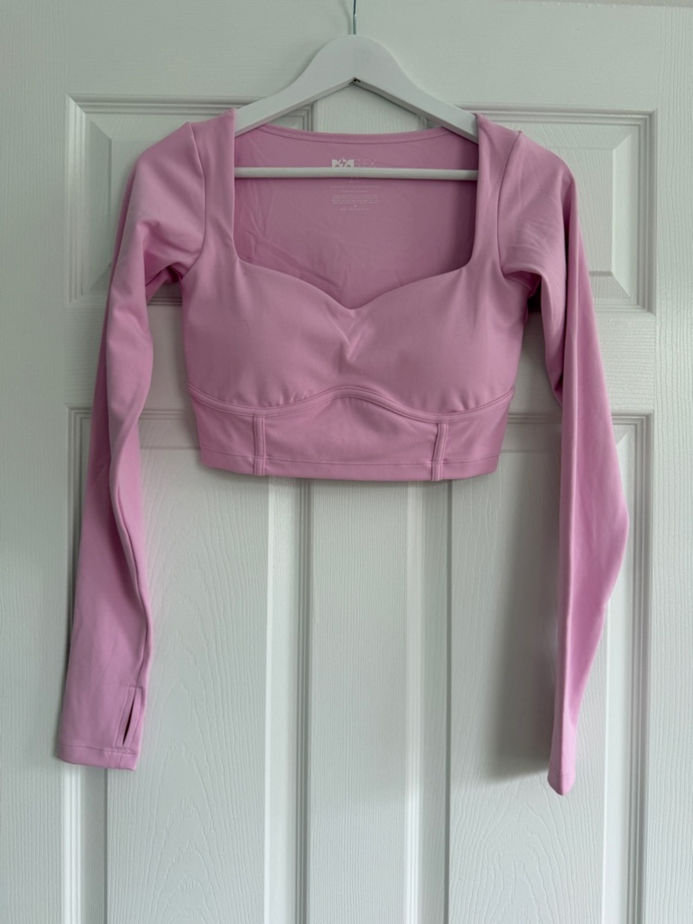 Popflex pink long sleeve top m nwt